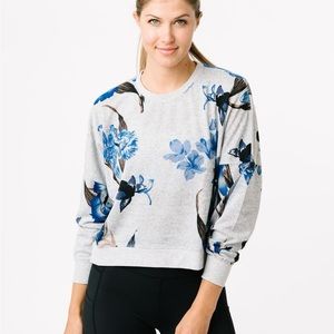 Zyia Floral Blue Sweatshirt.